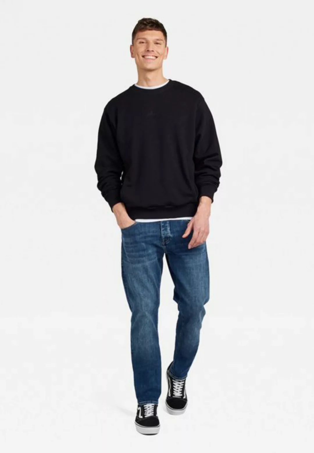 Mavi Rundhalspullover CREW NECK SWEATSHIRT Sweatshirt mit Tasche günstig online kaufen