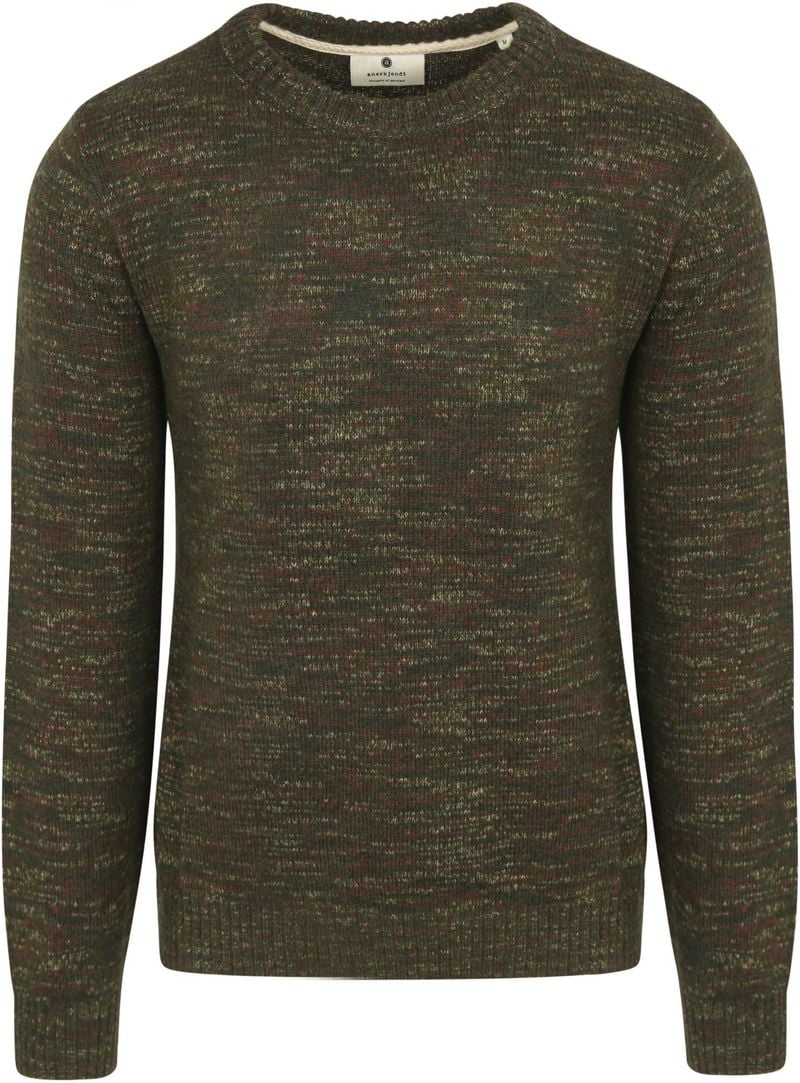 Anerkjendt Pullover Sune Wool Mix Melange Grün - Größe S günstig online kaufen