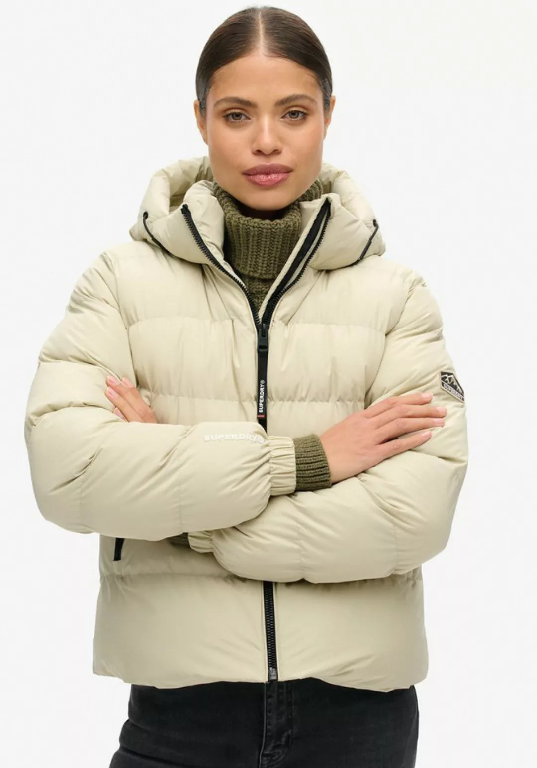 Superdry Steppjacke HOODED SPORTS PUFFER JACKET günstig online kaufen