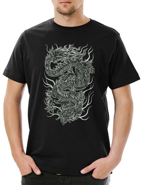 Urban Backwoods Print-Shirt Chinese Tattoo Dragon Herren T-Shirt Asia Drach günstig online kaufen