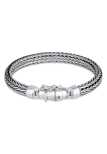 Kuzzoi Armband »Herren oxidiert Kastenverschluss 925 Silber« günstig online kaufen