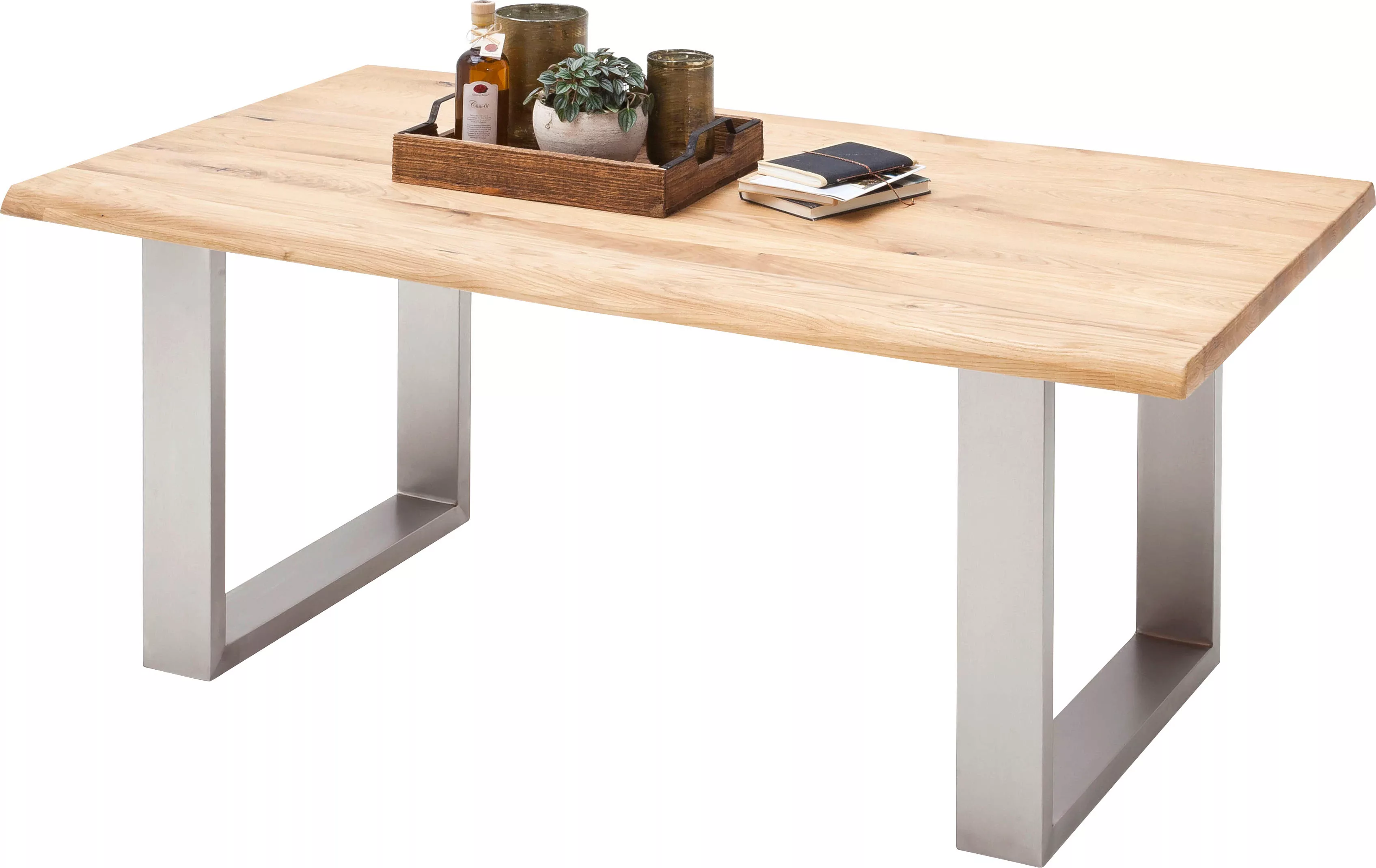 MCA furniture Esstisch »Greta«, Esstisch Massivholz mit Baumkante oder grad günstig online kaufen