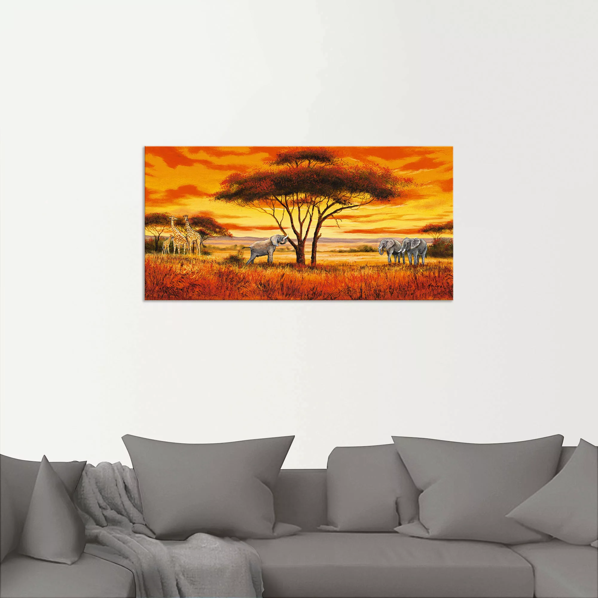 Artland Wandbild »Afrikanische Landschaft II«, Afrika, (1 St.), als Alubild günstig online kaufen