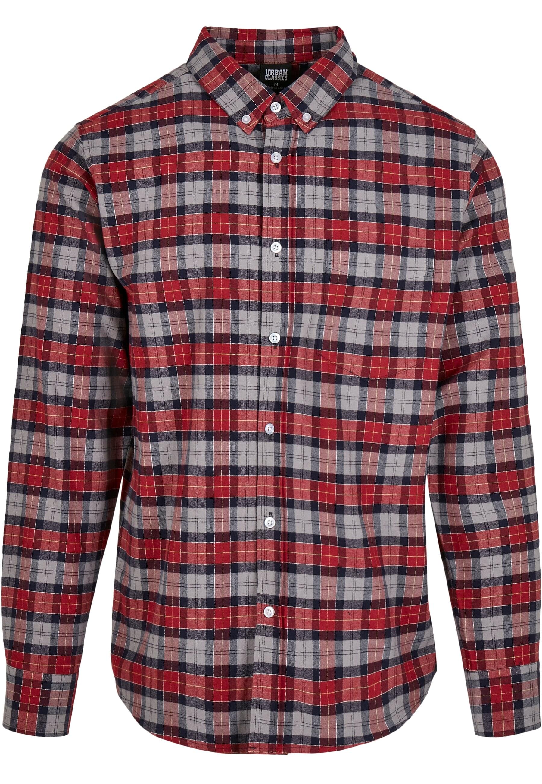URBAN CLASSICS Langarmhemd "Urban Classics Herren Plaid Cotton Shirt", (1 t günstig online kaufen