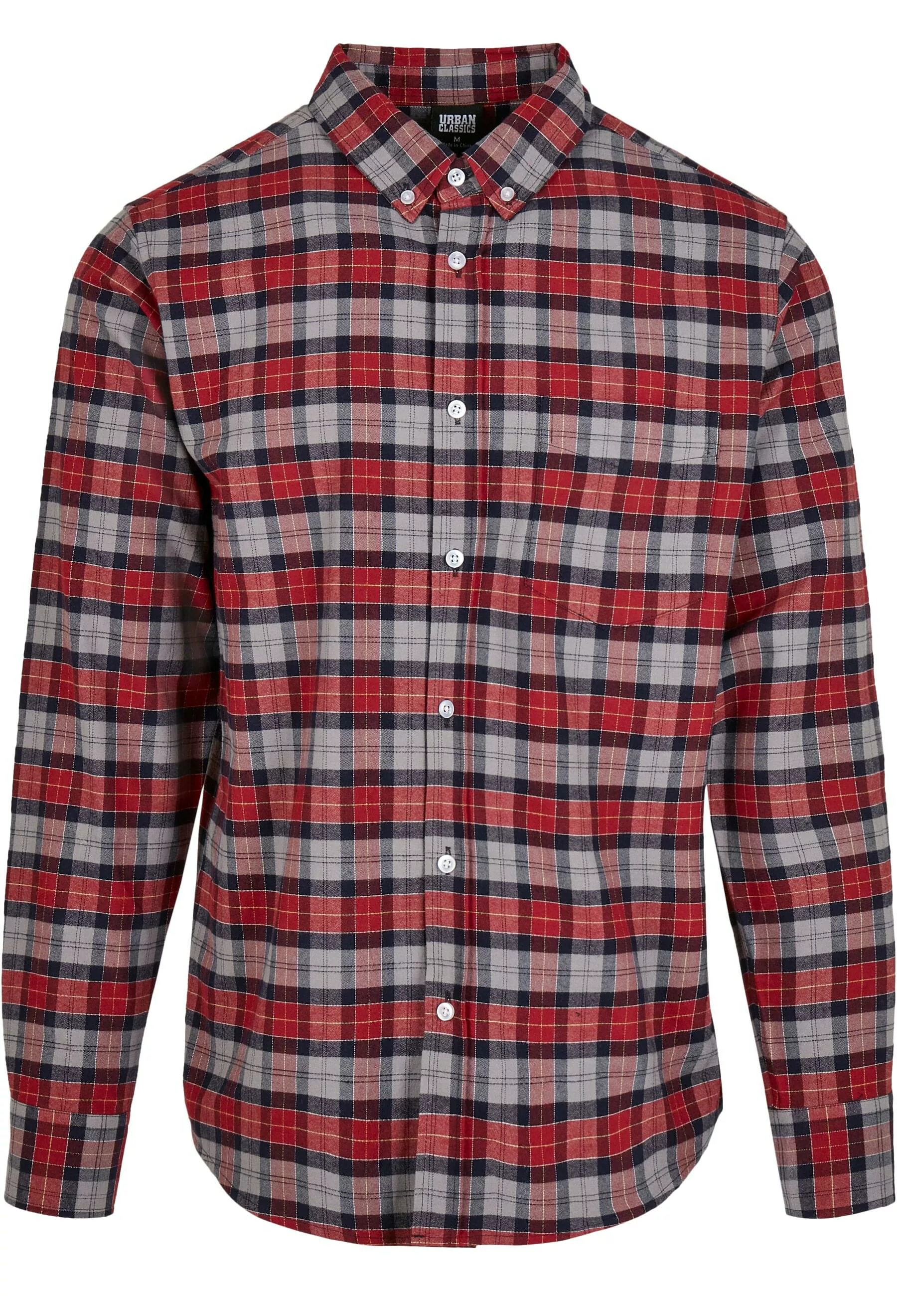 URBAN CLASSICS Langarmhemd "Urban Classics Herren Plaid Cotton Shirt", (1 t günstig online kaufen