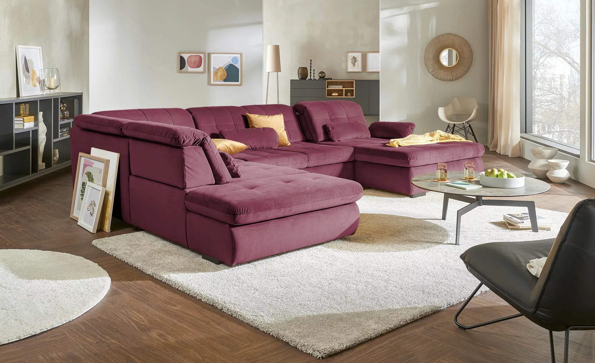 Lounge Collection Wohnlandschaft  Spencer ¦ lila/violett ¦ Maße (cm): B: 38 günstig online kaufen