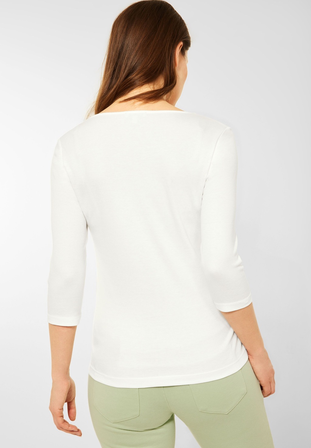 STREET ONE 3/4-Arm-Shirt Street One Shirt Pania in Unifarbe in White (1-tlg günstig online kaufen