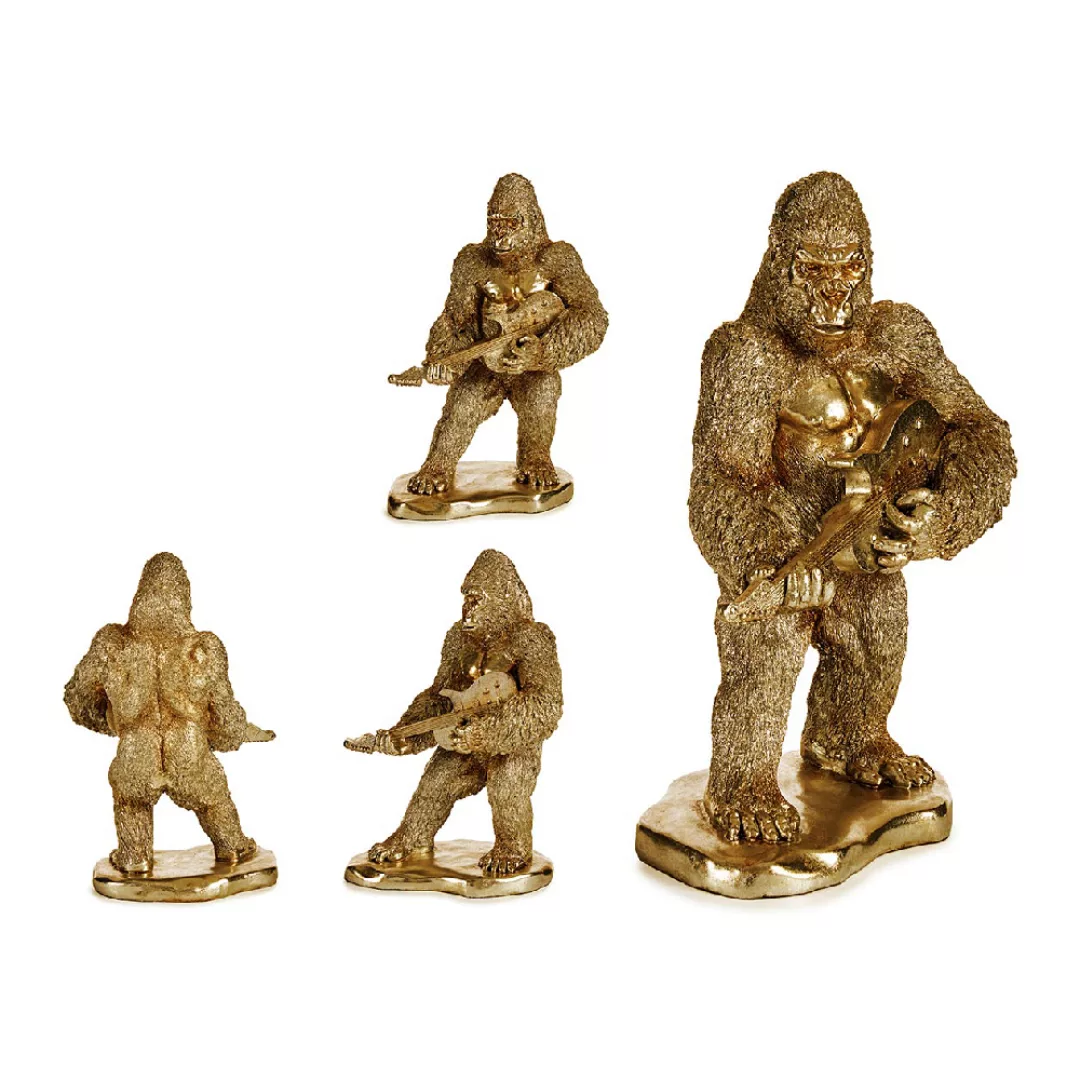 Deko-figur Gorilla Golden Harz (16 X 39 X 27 Cm) günstig online kaufen