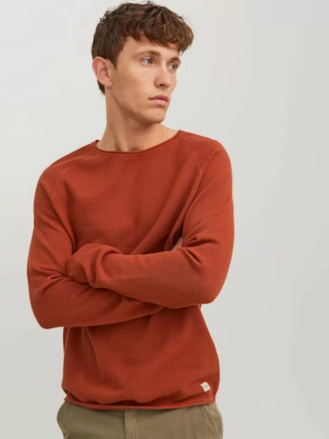 Jack & Jones Rundhalspullover "JJEHILL KNIT CREW NECK NOOS" günstig online kaufen