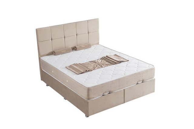 Villa Möbel Boxspringbett BAMBU (Bett Set, Bettset), Bettkasten mit XXL Sta günstig online kaufen