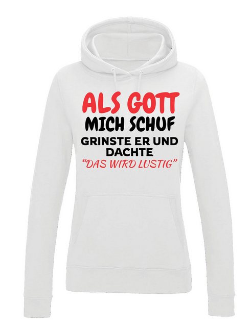 Youth Designz Kapuzenpullover Als Gott mich Schuf: Damen Hoodie Pullover mi günstig online kaufen