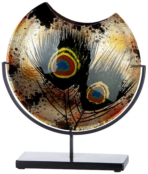 Casablanca by Gilde Dekovase »Peacock«, aus Glas, Höhe ca. 37 cm günstig online kaufen