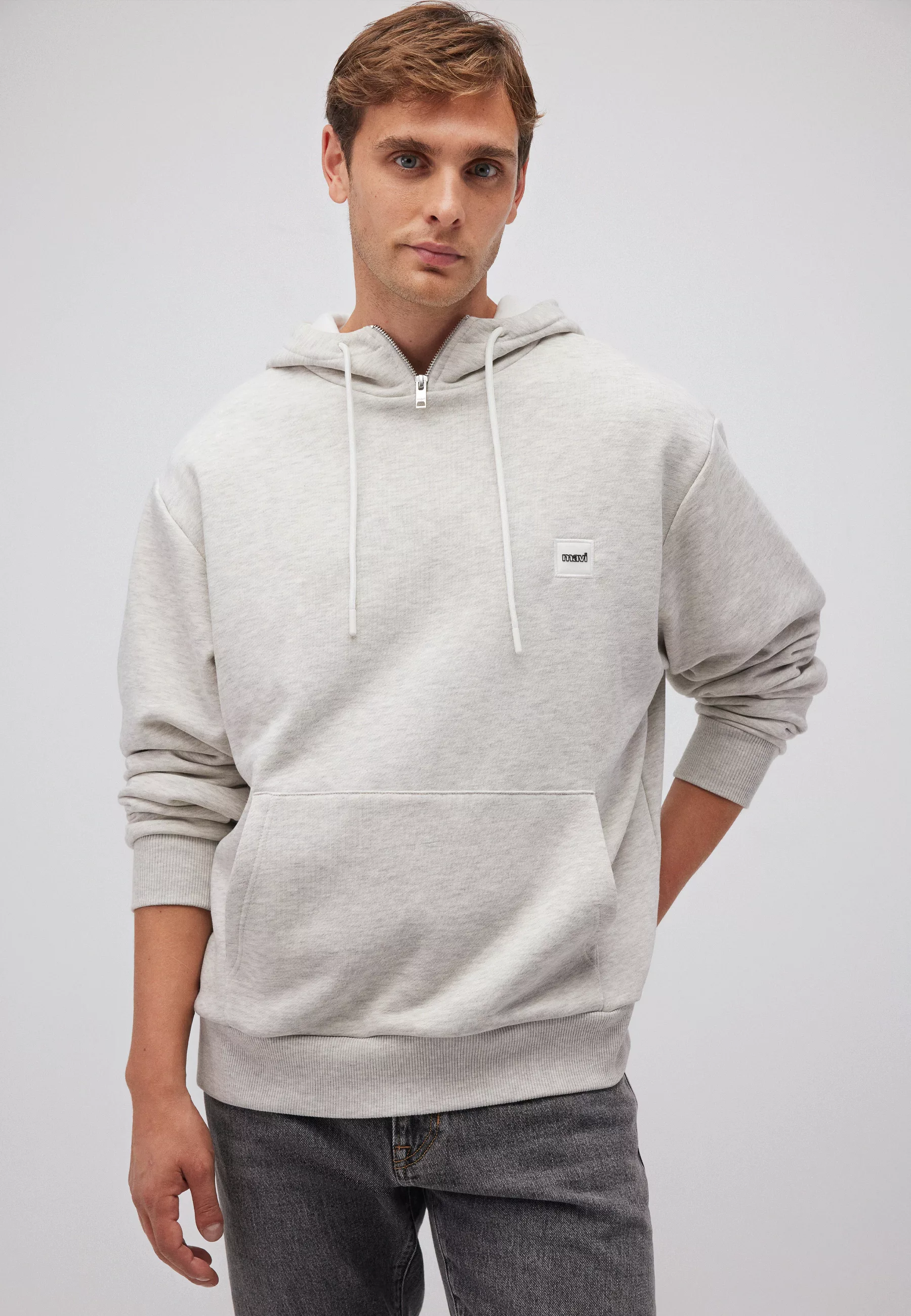 Mavi Kapuzenpullover "HALF ZIP HOODIE", Hoodie mit Logo und Reißverschluss günstig online kaufen