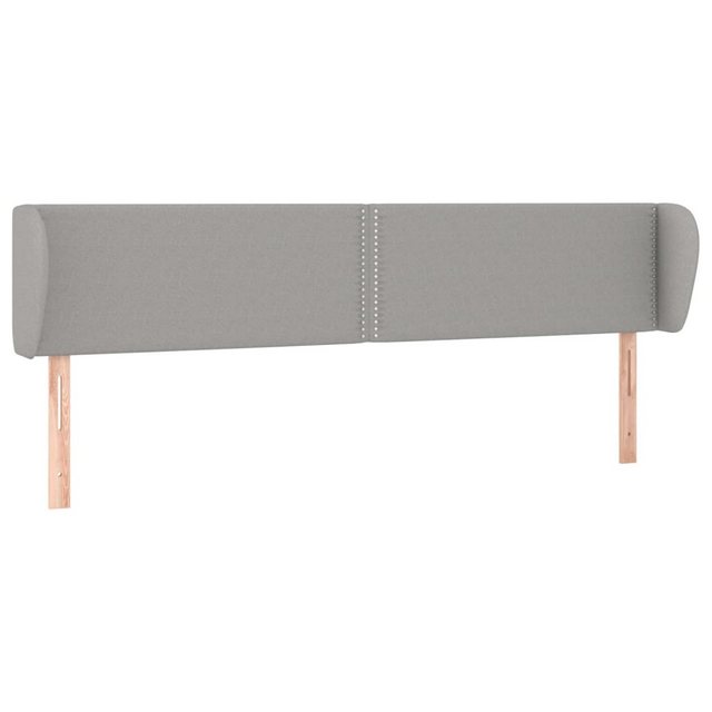 vidaXL Bett, Kopfteil mit Ohren Hellgrau 163x23x78/88 cm Stoff günstig online kaufen