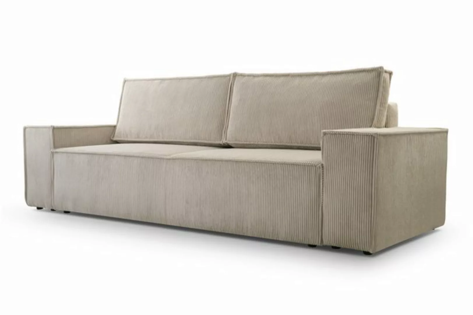 Furnix Schlafsofa MANRESA Polstersofa Couch mit Armlehnen Bettkasten PSO100 günstig online kaufen