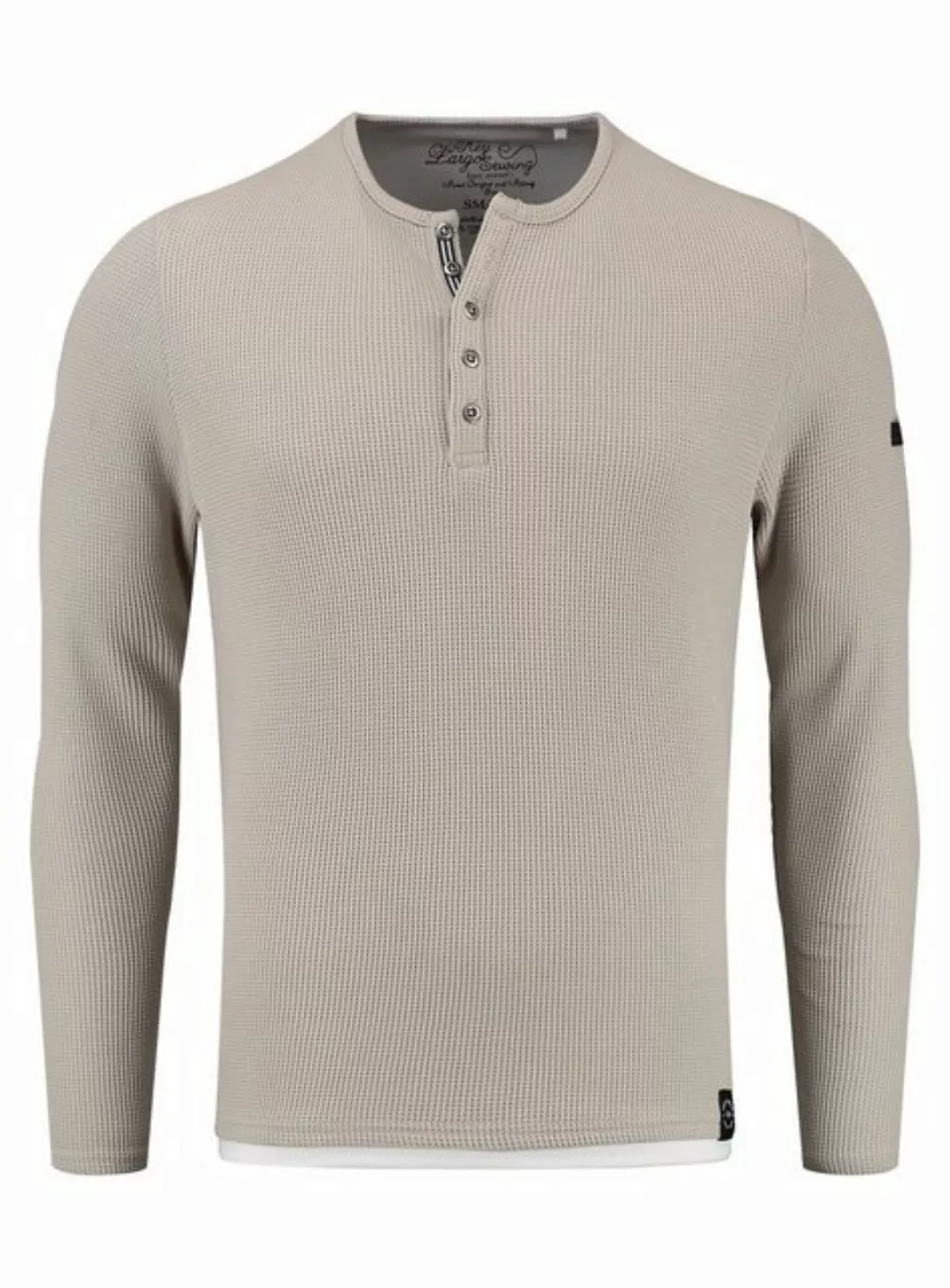 Key Largo Strickpullover Sandro für Herren double Layer Look einfarbig körp günstig online kaufen