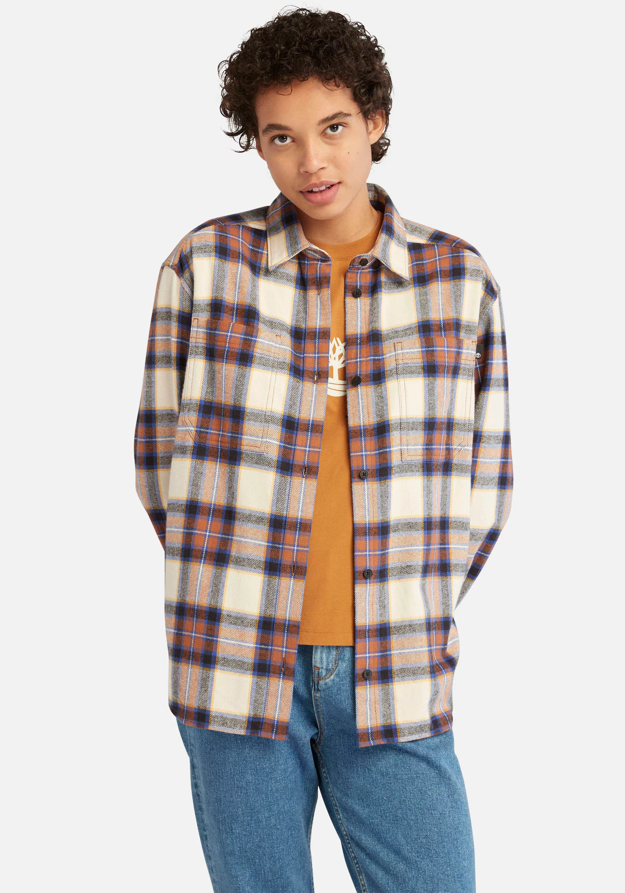 Timberland Karohemd Flannel Overshirt mit einer Brusttasche günstig online kaufen