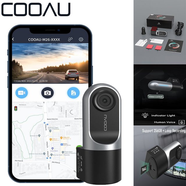 COOAU Dashcam Auto Vorne,1080P FHD Autokamera mit F 1,8-Objektiv Dashcam (H günstig online kaufen