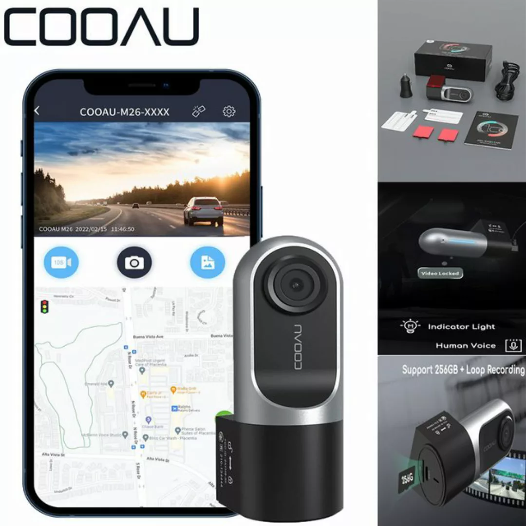 COOAU 1080P Dash Cam,Intelligente Auto Front Center Kamera Recorder Dashcam günstig online kaufen
