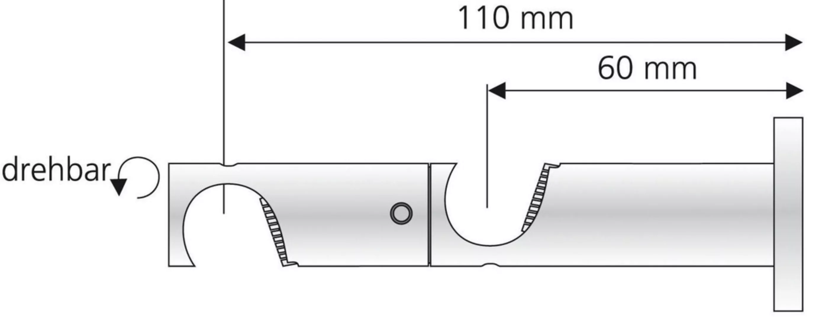 Liedeco Kombiträger, (1 St.), Innenlaufprofil Ø 16 mm günstig online kaufen