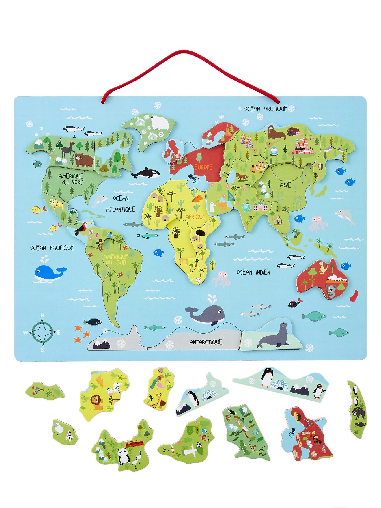 vertbaudet Puzzle Kinder Magnet-Puzzle WELT, Puzzleteile günstig online kaufen