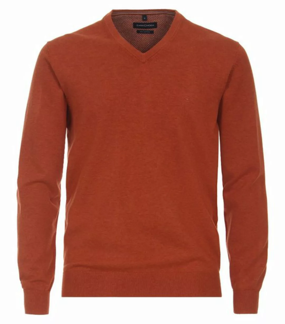 Casa Moda Pullover V-Ausschnitt Orange - Größe M günstig online kaufen