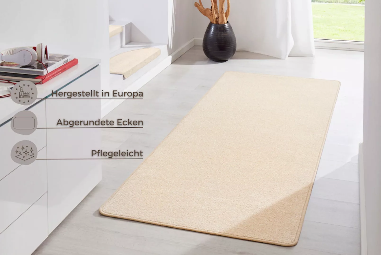 HANSE Home Teppich »Fancy«, rechteckig, Kurzflor, weich, uni, gekettelt, Wo günstig online kaufen