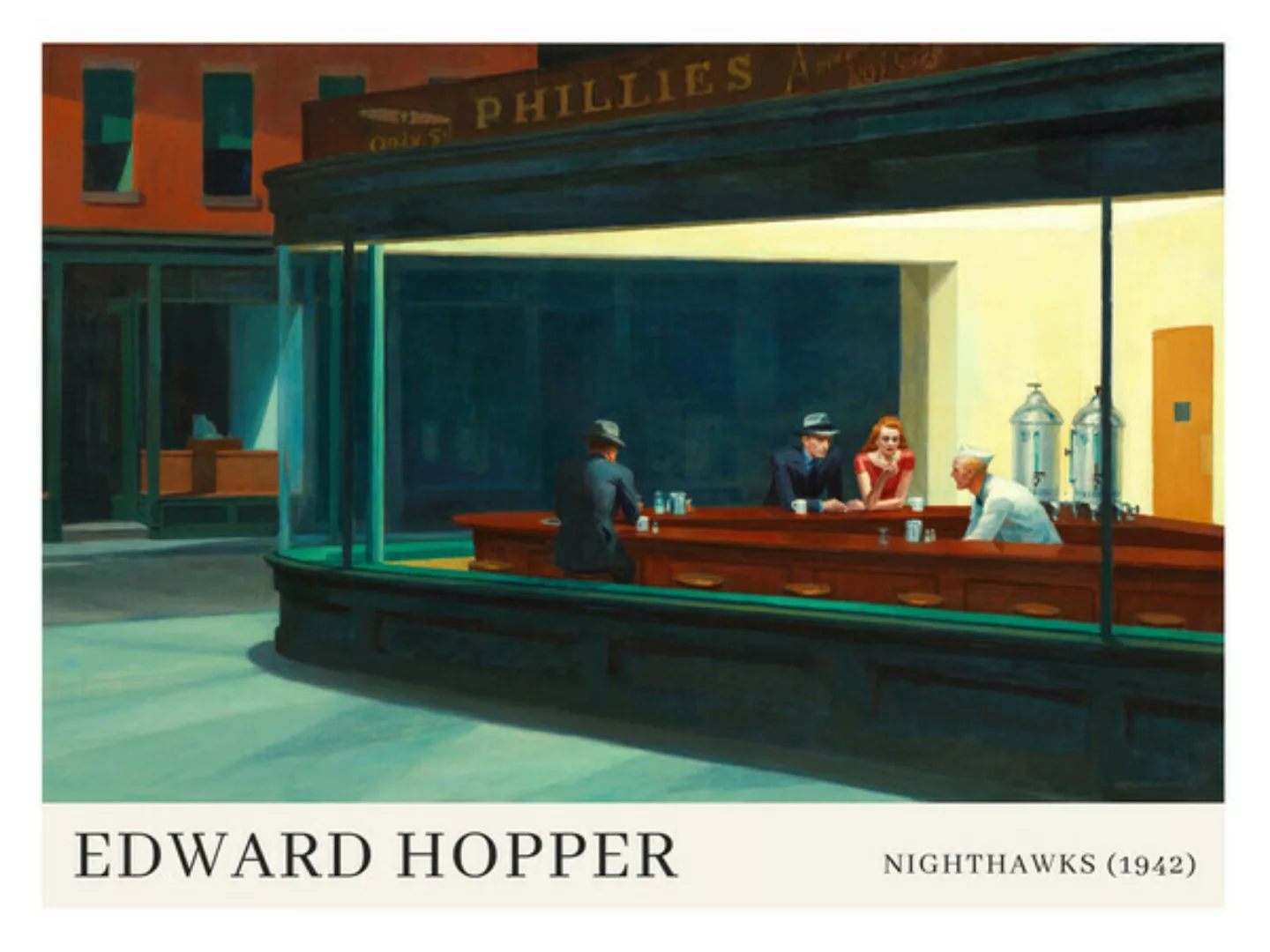 Poster / Leinwandbild - Edward Hopper: Nighthawks günstig online kaufen