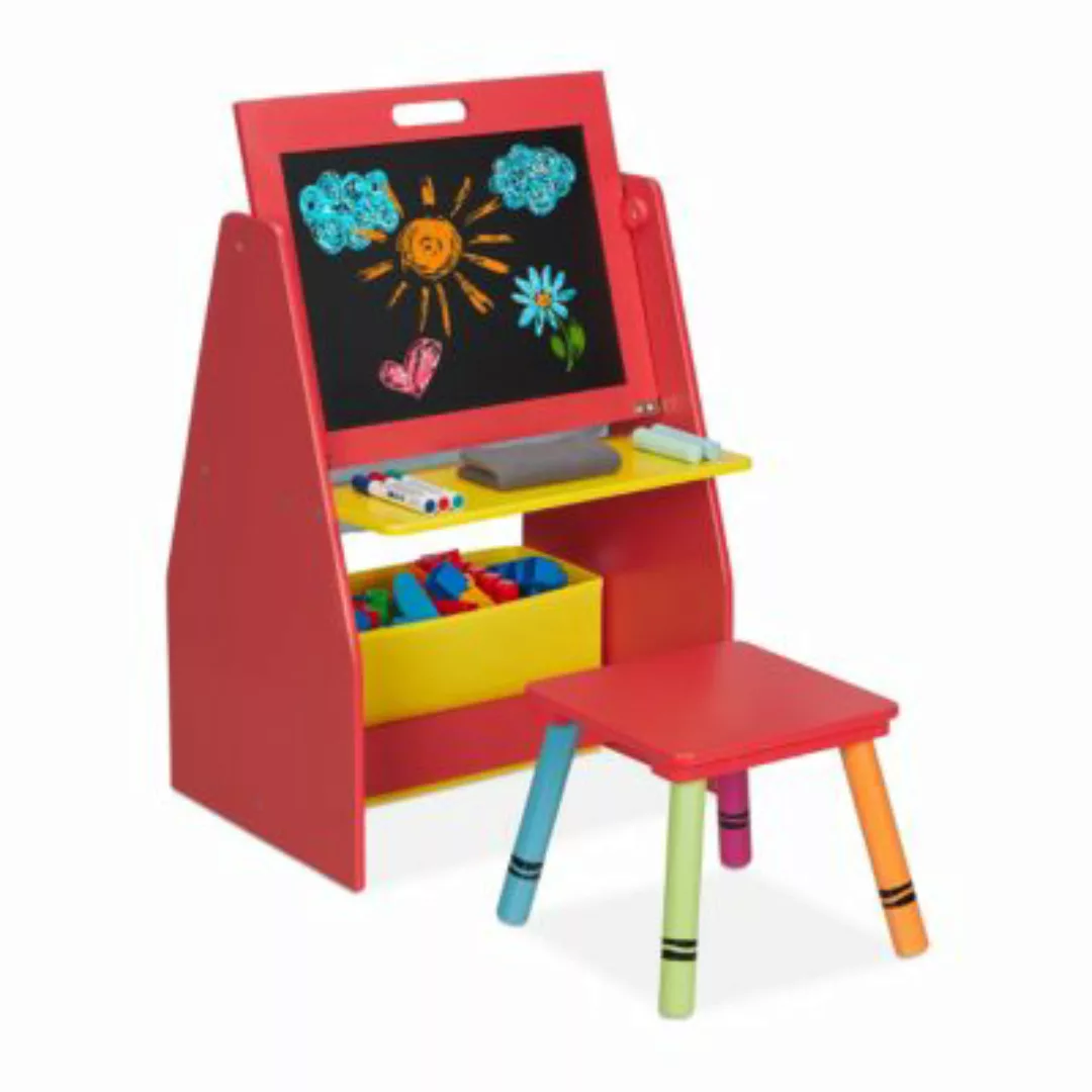 relaxdays Kinderregal mit Tafel bunt günstig online kaufen
