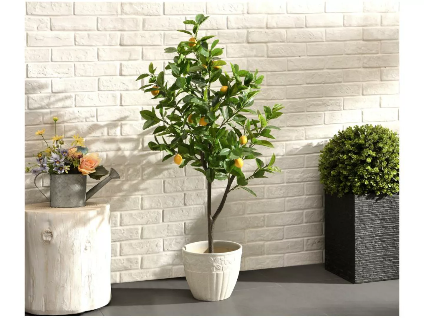 Kunstpflanze Zitronenbaum mit Topf - 120 cm - BERAT günstig online kaufen