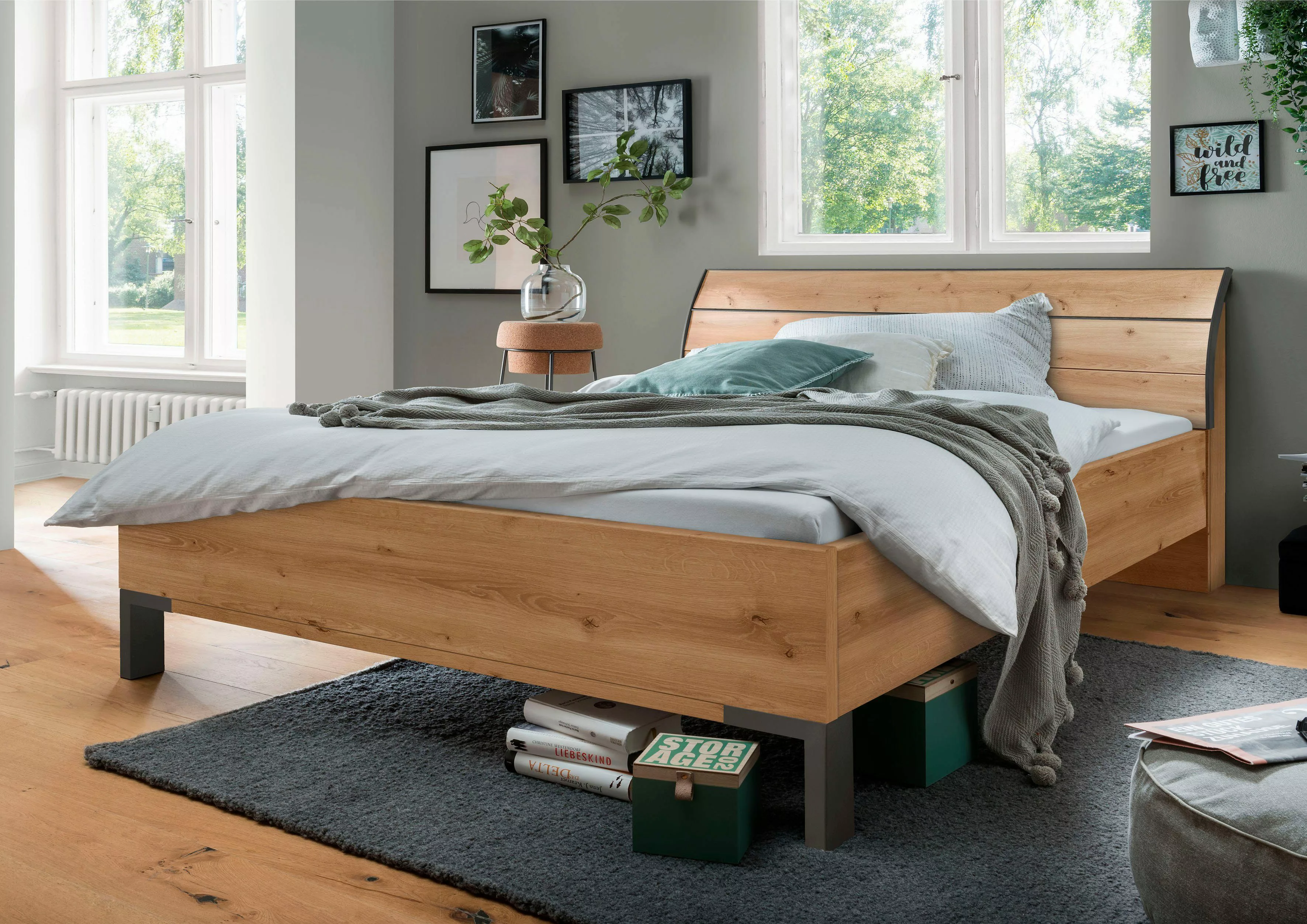 WIEMANN Futonbett "Monaco, 4-fache Liegehöhenverstellung", mit stilvollem H günstig online kaufen
