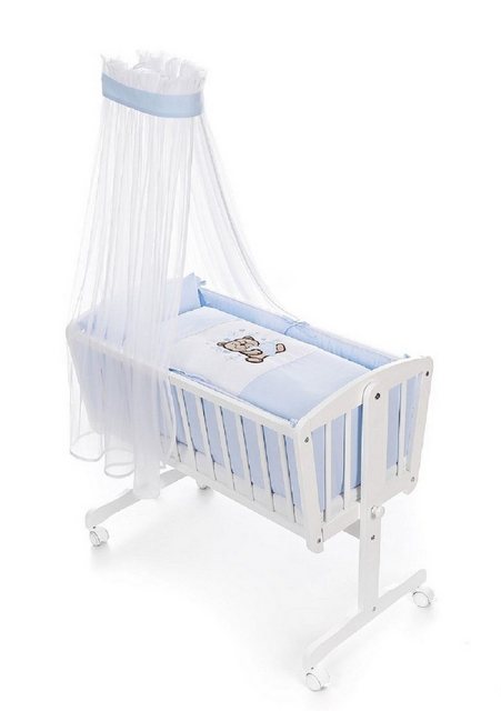 Babyhafen Komplettbett Stubenbett Komplettwiegeset Teddybär-Schmetterlinge günstig online kaufen