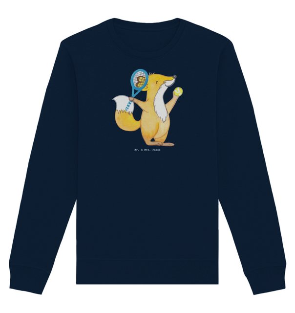 Mr. & Mrs. Panda Longpullover Größe L Fuchs Tennis spielen - French Navy - günstig online kaufen