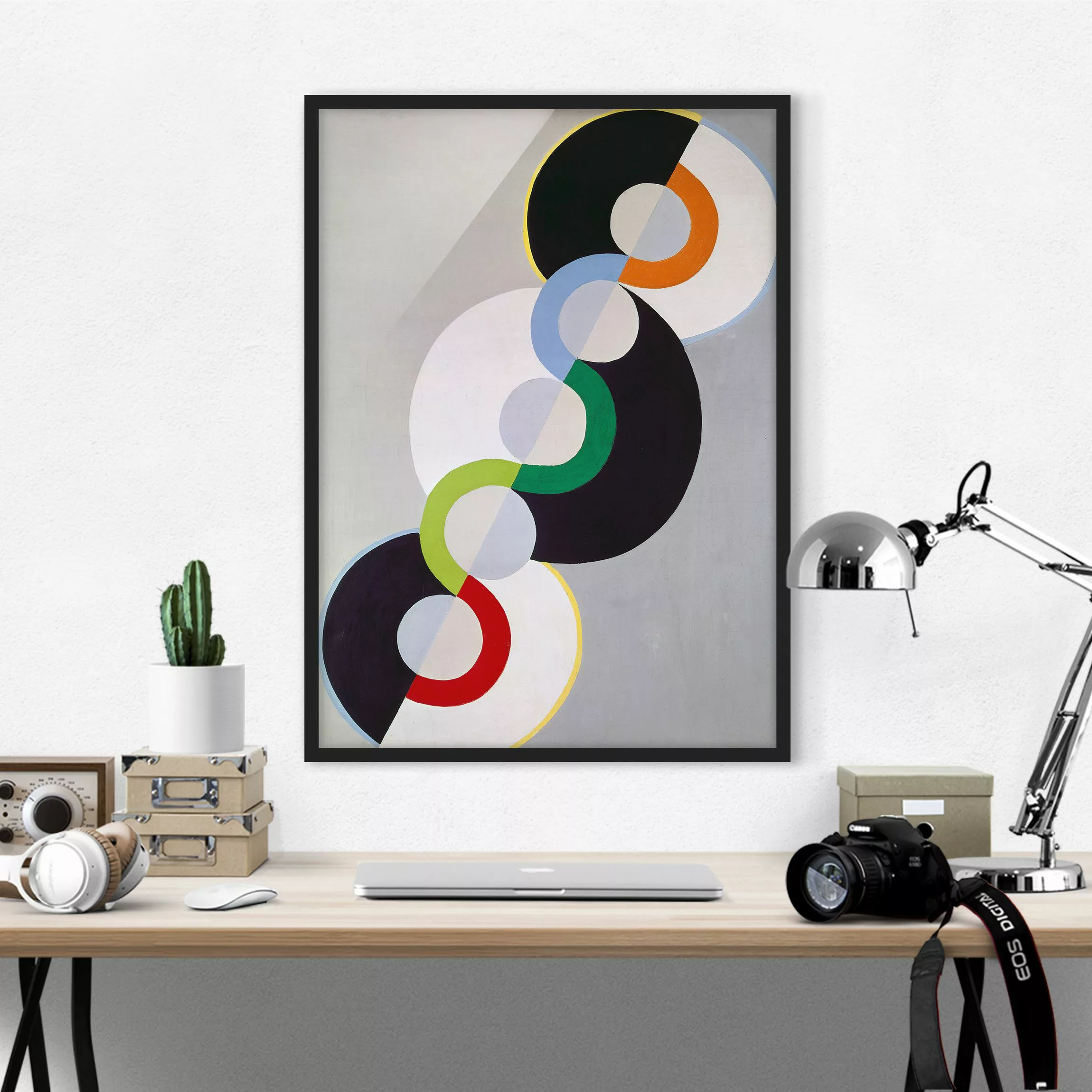 Bild mit Rahmen Kunstdruck - Hochformat Robert Delaunay - Endloser Rhythmus günstig online kaufen