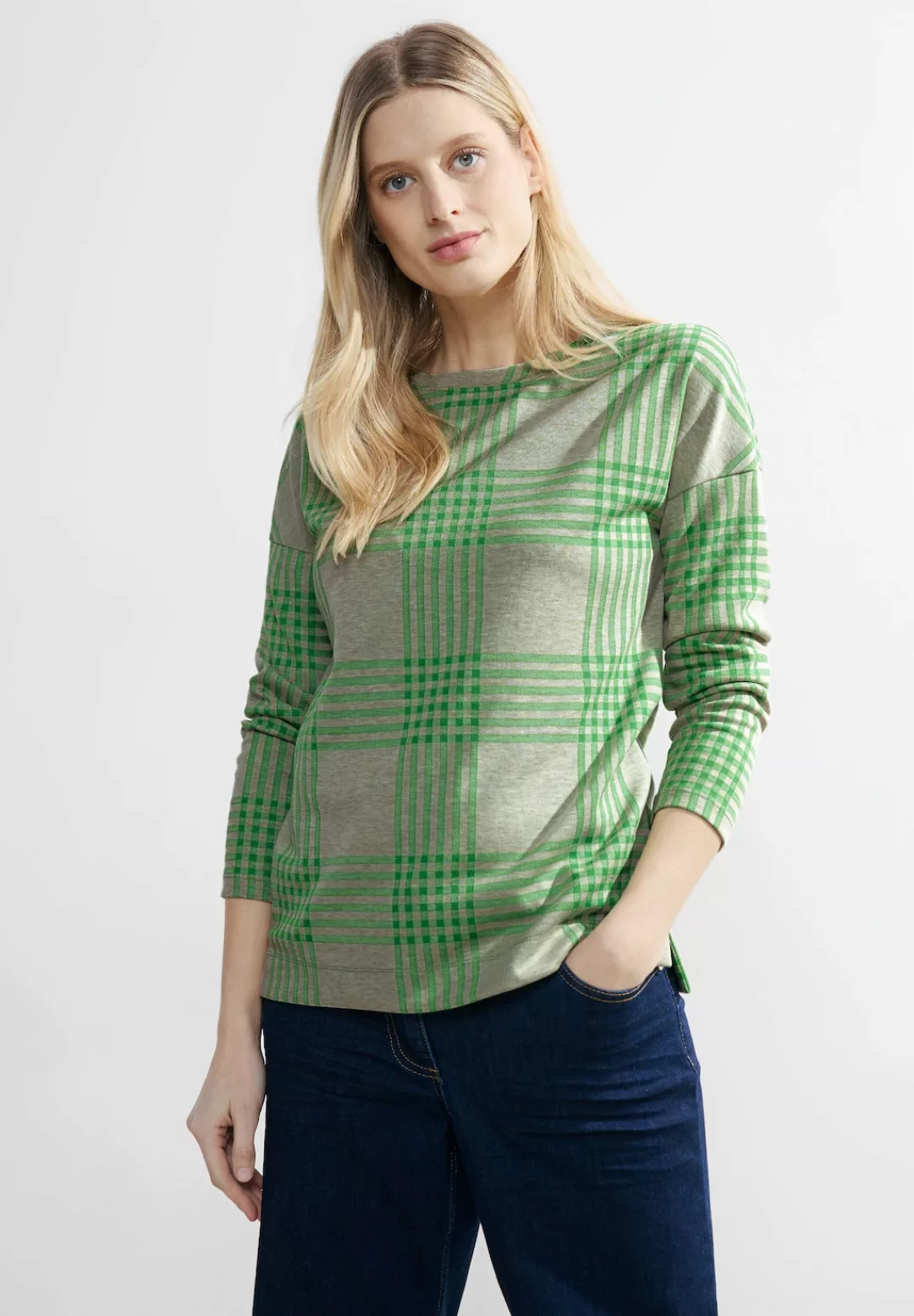 Cecil Shirtbluse TOS Melange Check Shirt günstig online kaufen