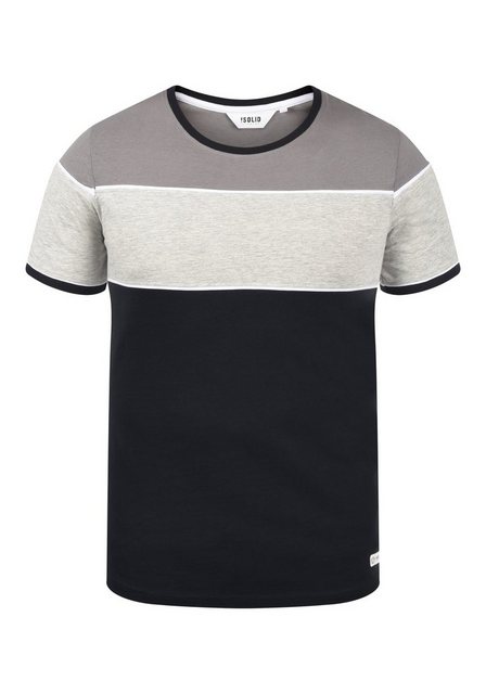 !Solid Rundhalsshirt SDCody T-Shirt in Colorblocking-Optik günstig online kaufen