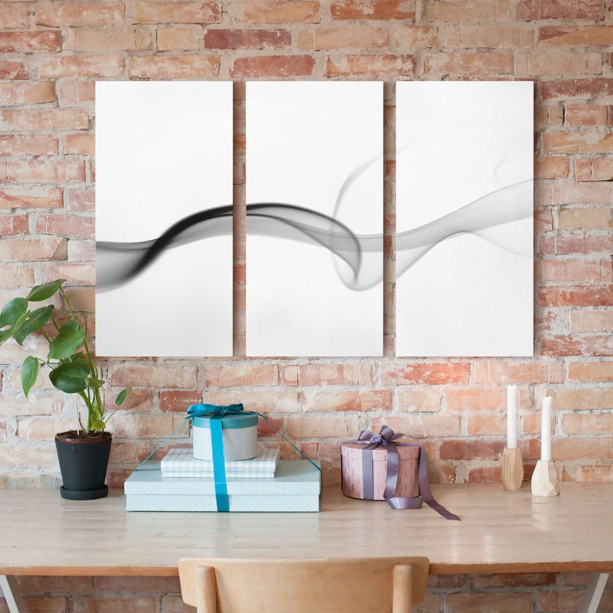 3-teiliges Leinwandbild Abstrakt - Querformat Floater günstig online kaufen