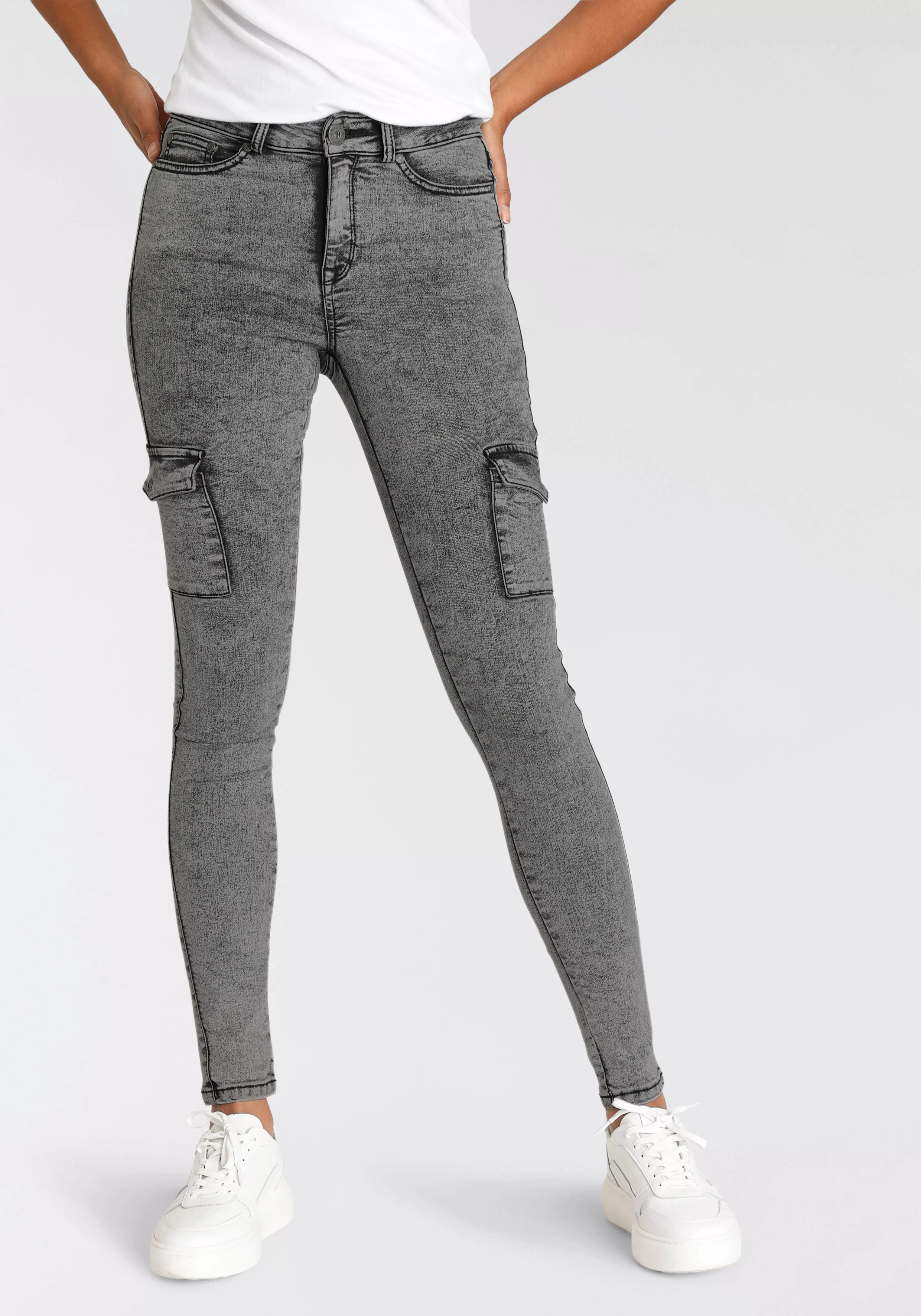 Arizona Skinny-fit-Jeans "Ultra Stretch", High Waist mit Cargotaschen günstig online kaufen