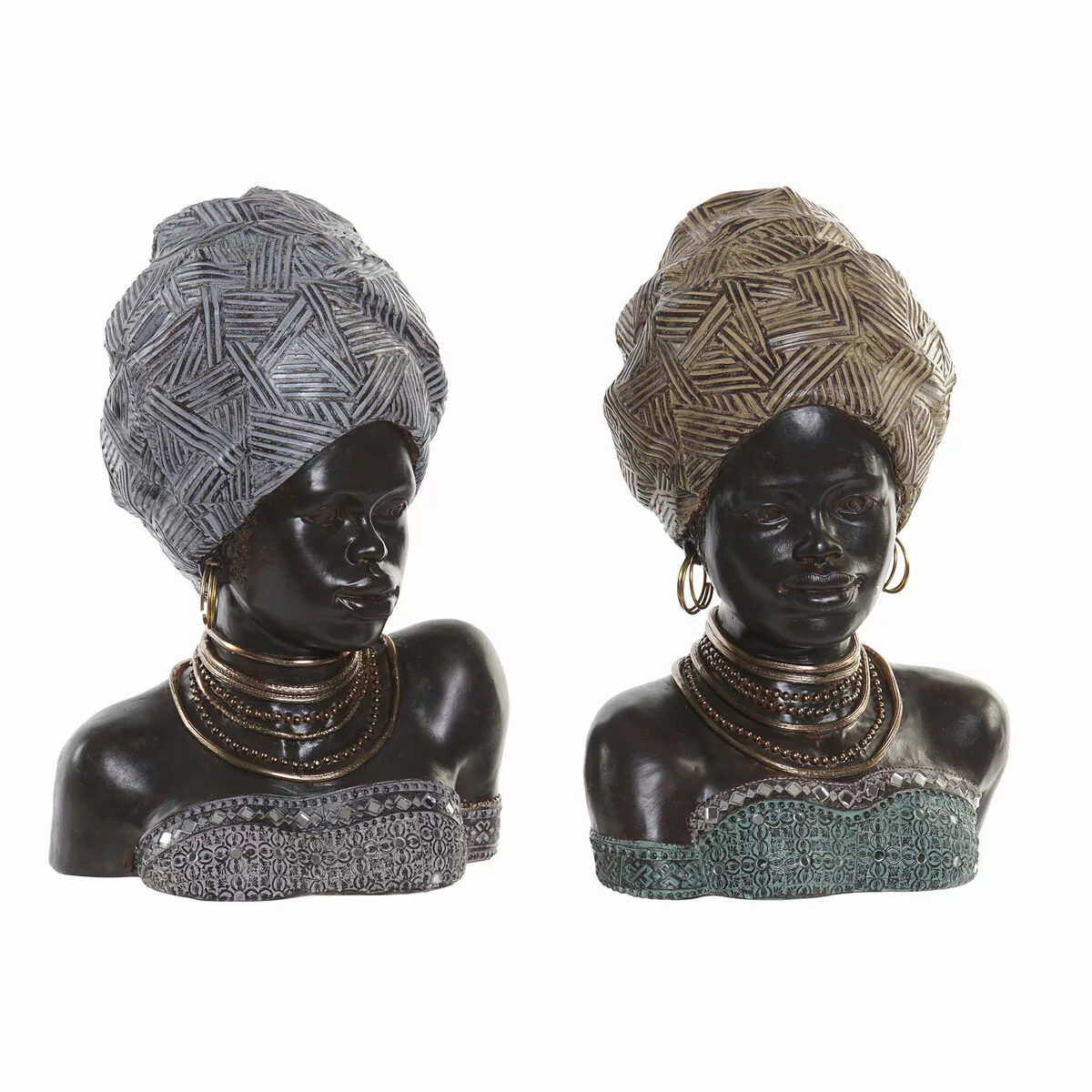 Deko-figur Dkd Home Decor Harz Kolonial Afrikanerin (24 X 18 X 36 Cm) (2 St günstig online kaufen