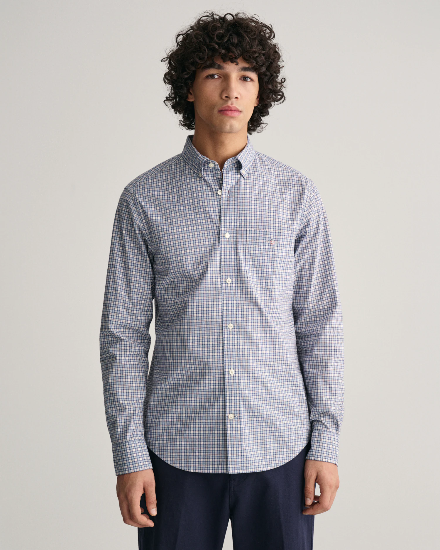 Gant Langarmhemd "REG POPLIN MICROCHECK SHIRT", Micro-kariert, Popeline, le günstig online kaufen