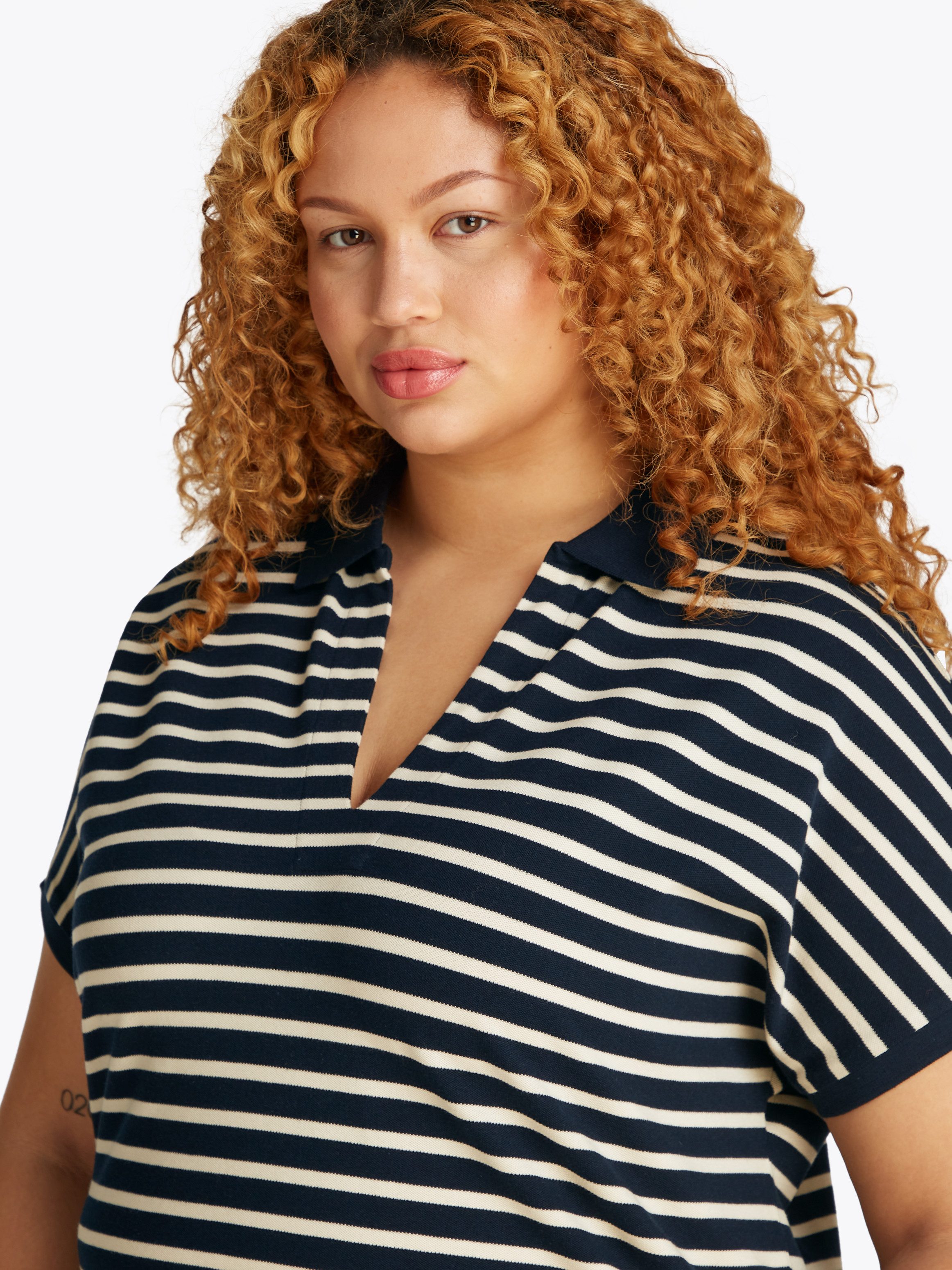 Tommy Hilfiger Curve Poloshirt CRV LYOCELL günstig online kaufen