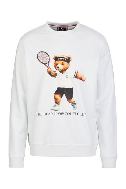 19V69 ITALIA Sweatshirt NICO TENNIS TEDDY mit Tennis-Bär-Print, sportlicher günstig online kaufen