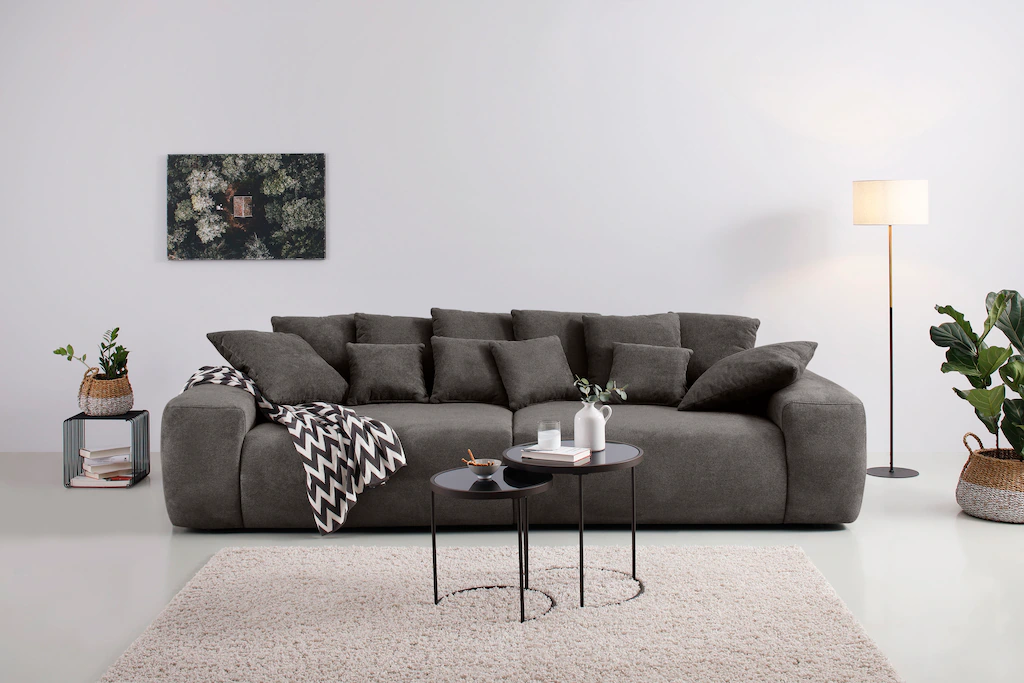 Home affaire Big-Sofa "Glamour II", Dauerschläfer mit Hygiene-Topper bis 14 günstig online kaufen