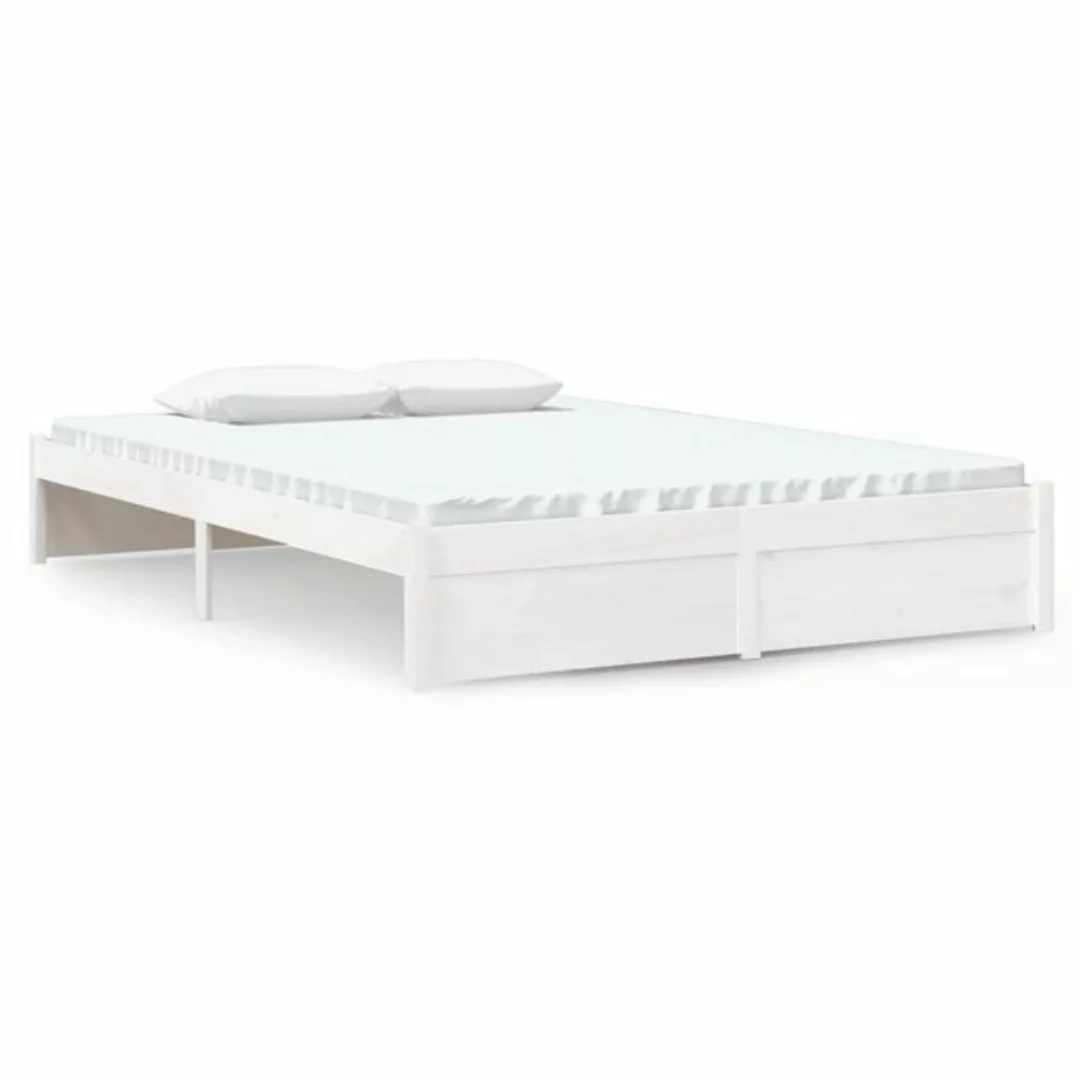 furnicato Bett Massivholzbett Weiß 140x190 cm günstig online kaufen