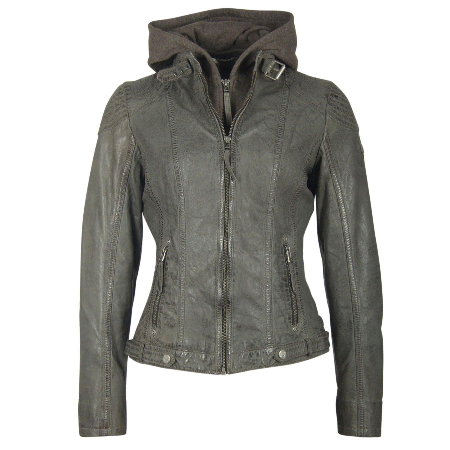 Mauritius Lederjacke CASEY mit abnehmbarem Kapuzen-Sweateinsatz günstig online kaufen