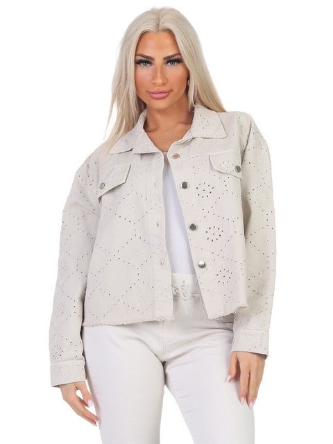 Aurela Damenmode Jeansjacke Damen Sommerjacke Jeanslook leichte Kurzjacke D günstig online kaufen