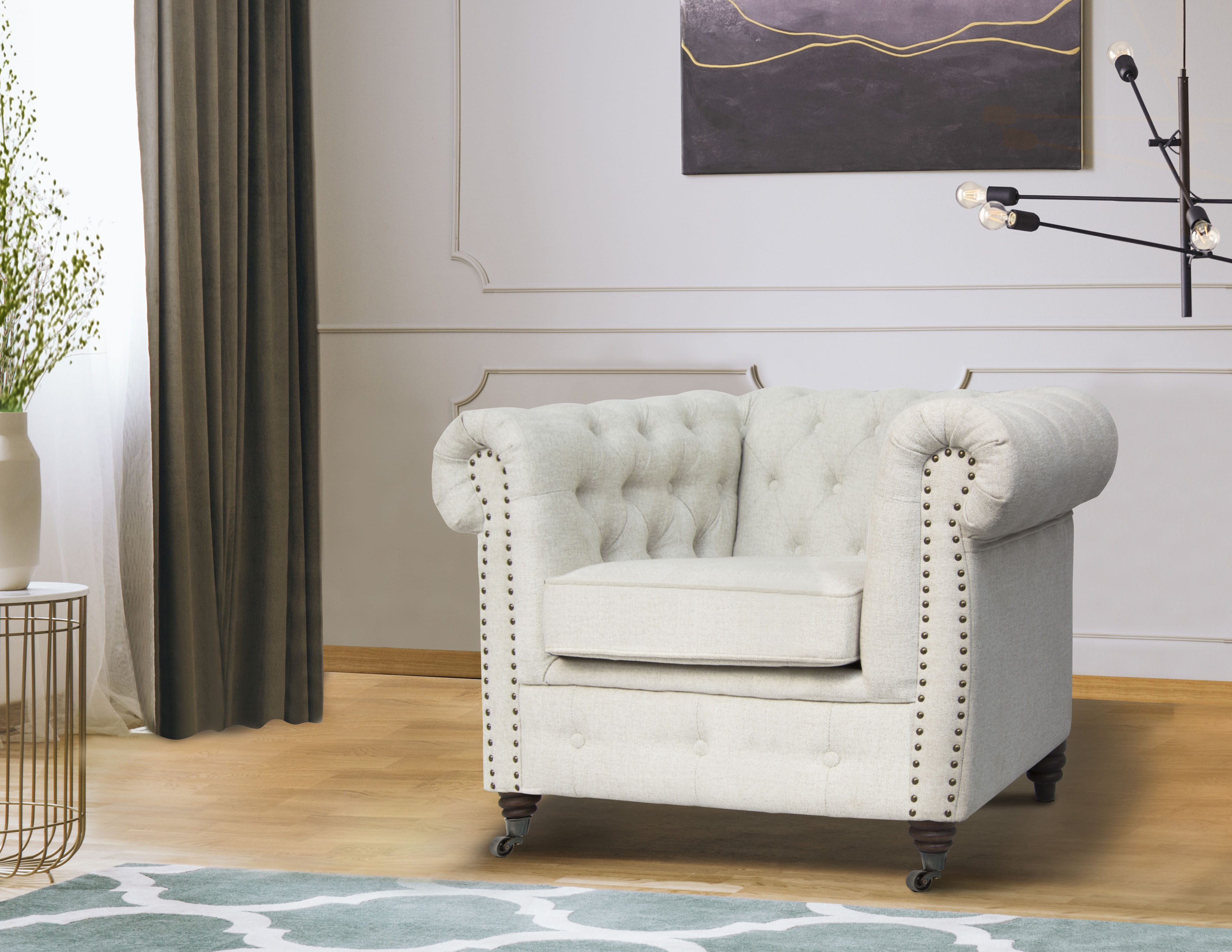 Home affaire Chesterfield-Sessel "Aarburg Sessel", aufwändige Knopfheftung günstig online kaufen