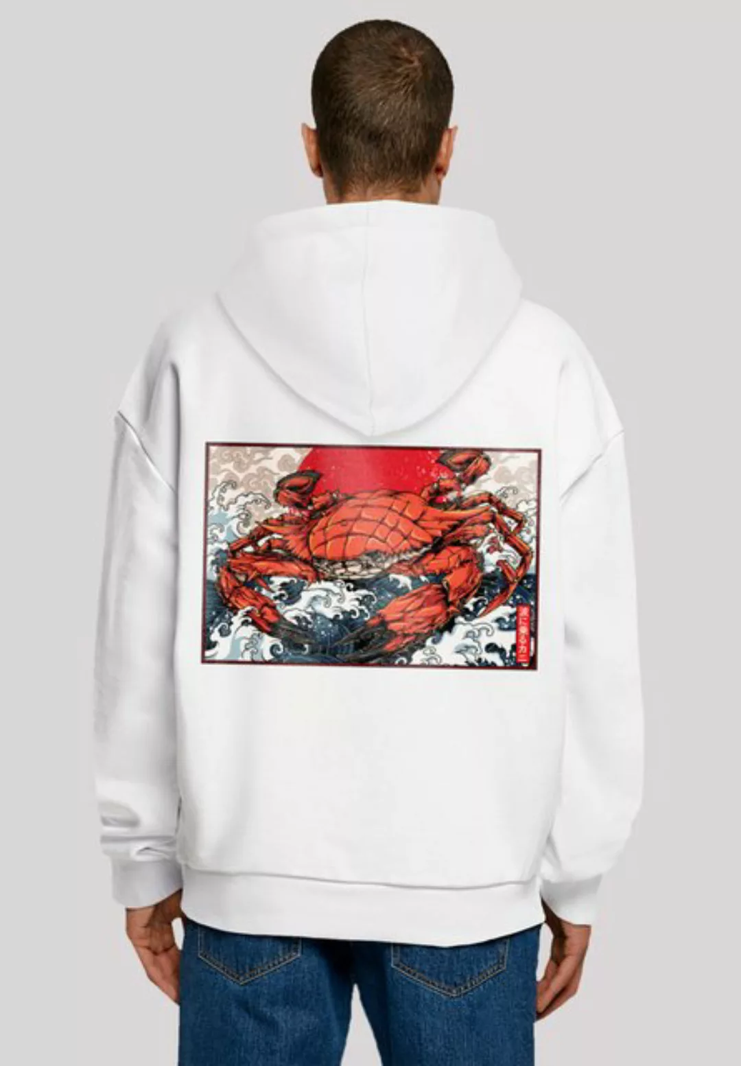 F4NT4STIC Kapuzenpullover Crab Kanji Japan Print günstig online kaufen