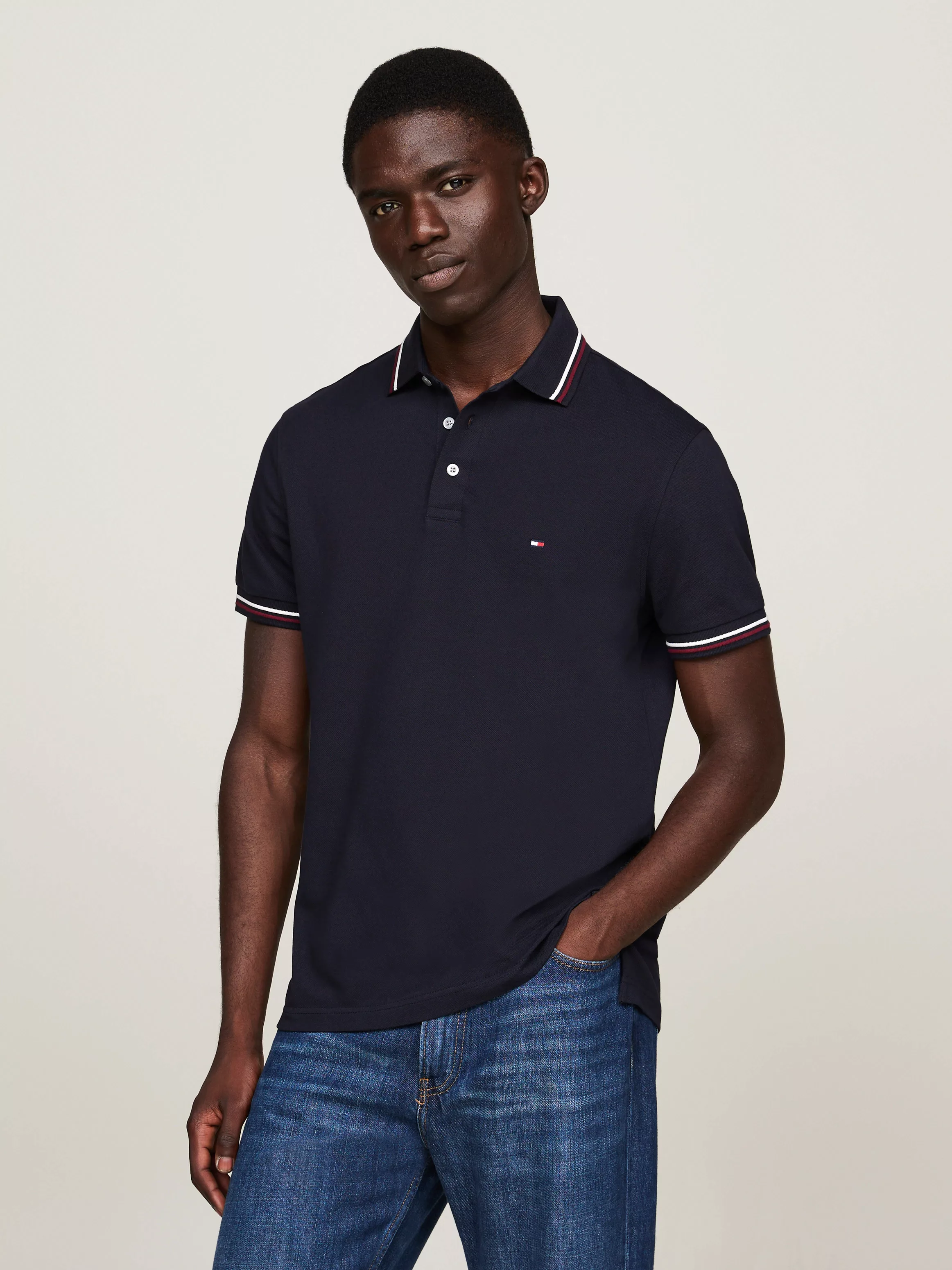 Tommy Hilfiger Poloshirt "TIPPED SLIM FIT POLO", mit Kontrast-Details günstig online kaufen