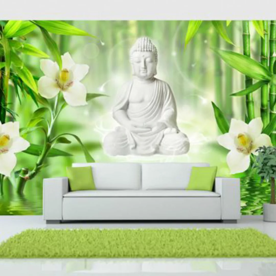 artgeist Fototapete Buddha and nature mehrfarbig Gr. 300 x 210 günstig online kaufen